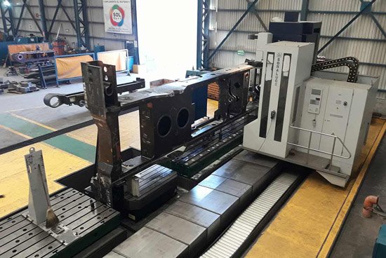 CNC machining center on a Mexico fabrication shop floor