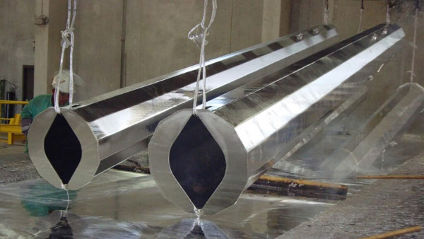 Hot-dip galvanized steel parts