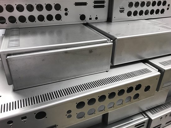 Punched and formed sheet metal enclosures
