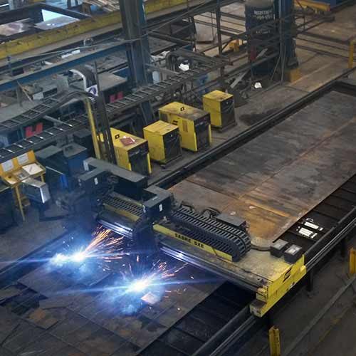 Steel plate cutting